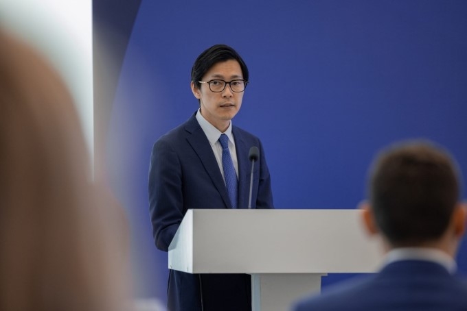 （写真）（ESG関連のカンファレンスにて。写真提供：OECD）